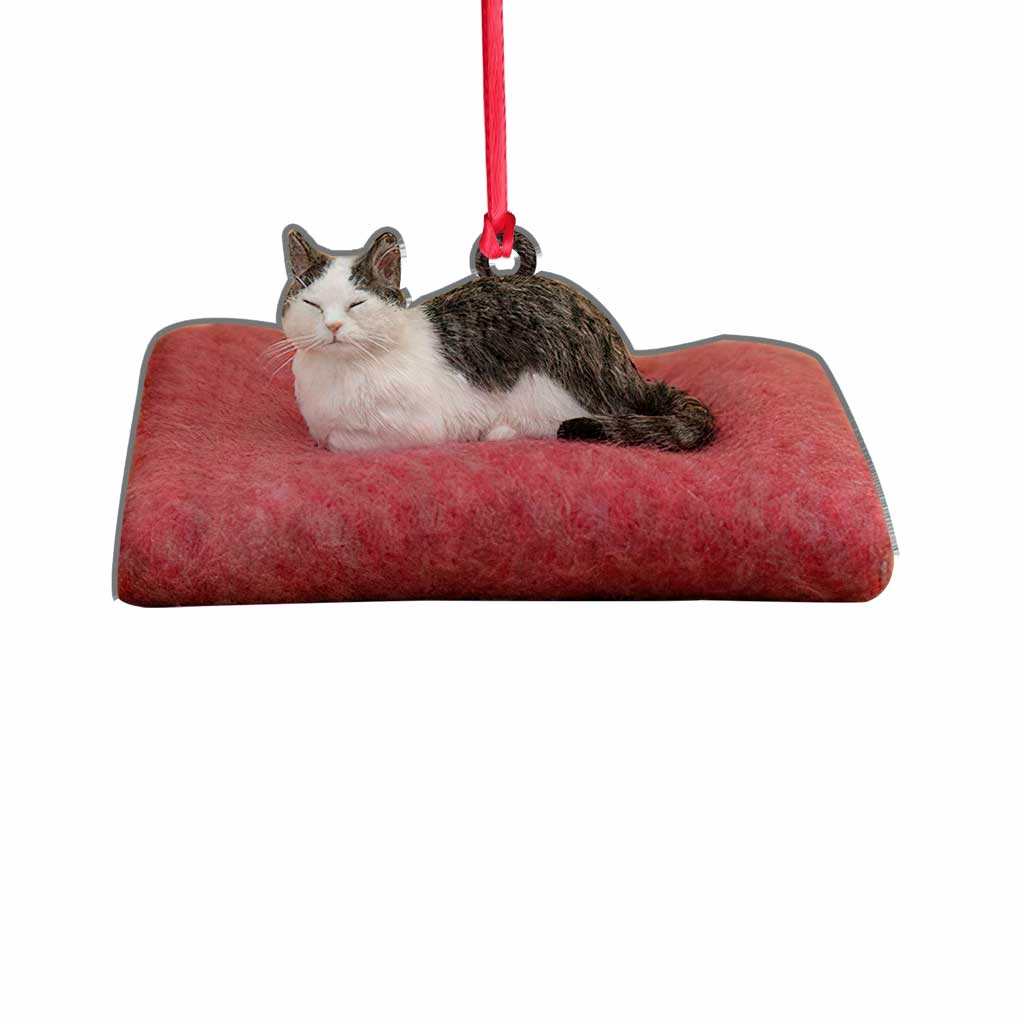 Little Ball Of Fur - Christmas Cat Ornament (Printed On Both Sides)