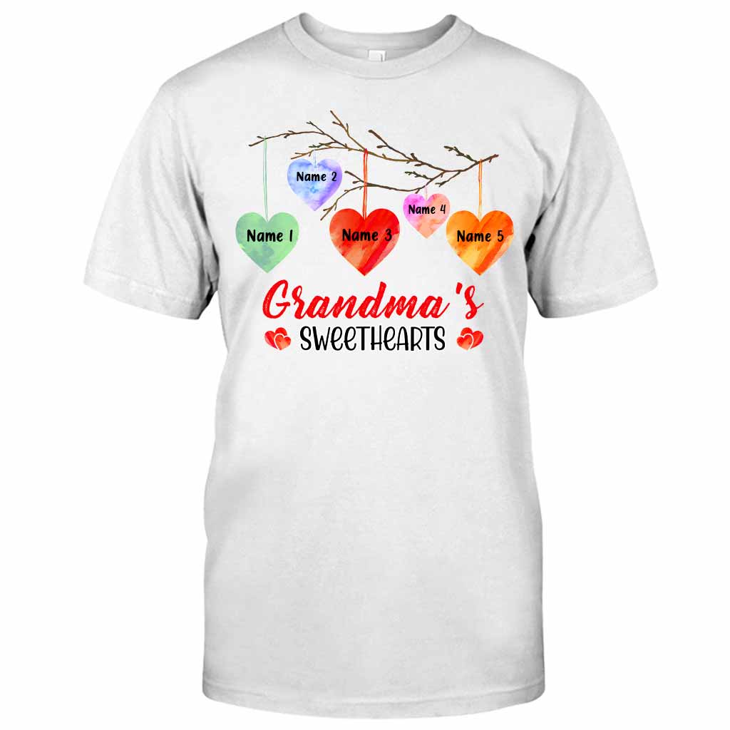 Grandma's Sweethearts - Personalized Valentine Grandma T-shirt and Hoodie