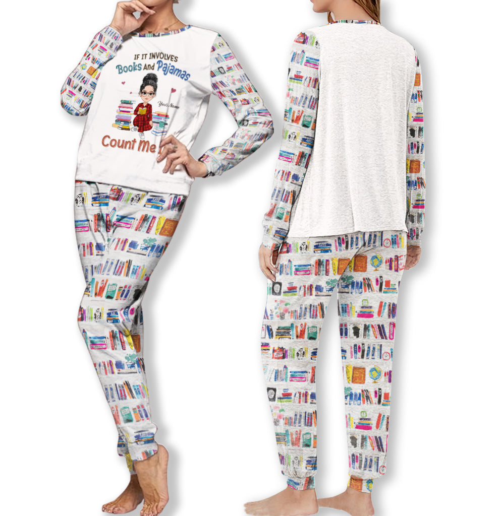 If It Involves Books And Pajamas Count Me In - Personalized Book Pajamas Set