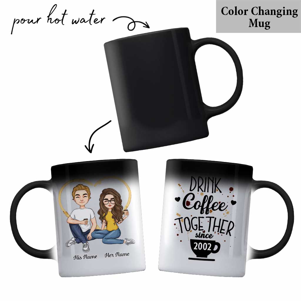 Drink Coffee Together - Personalized Couple Mug