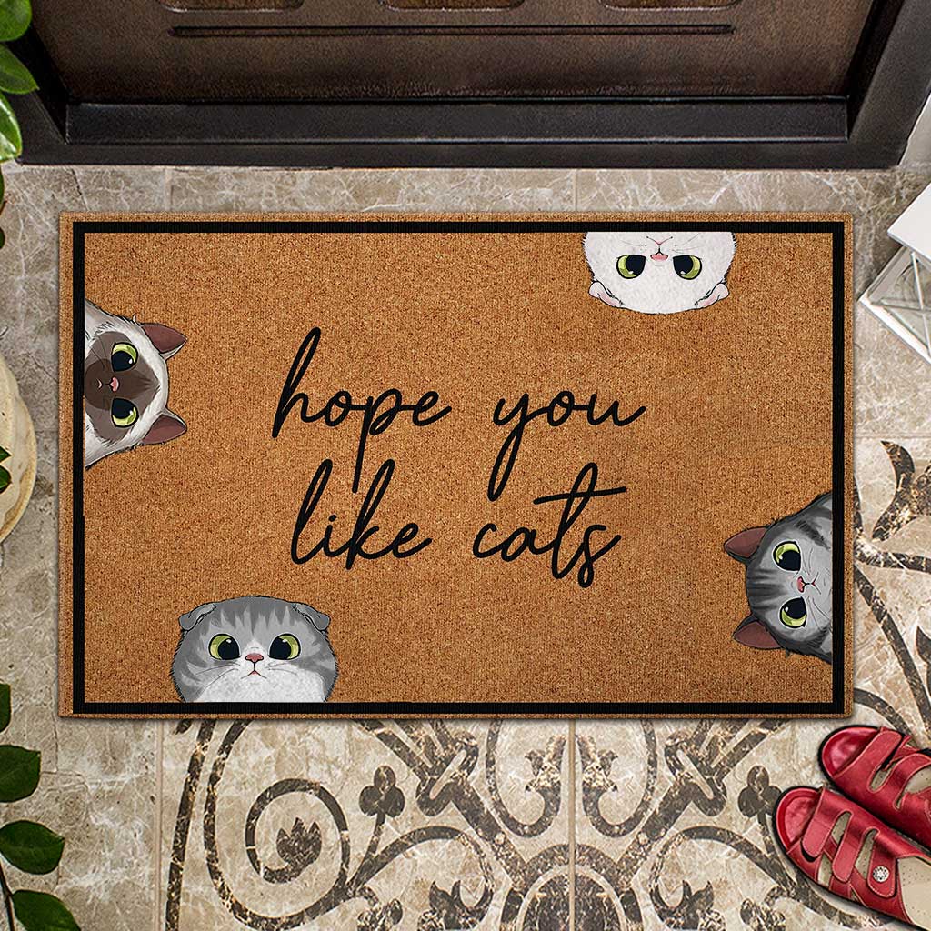 Hope You Like Cat - Personalized Cat Doormat