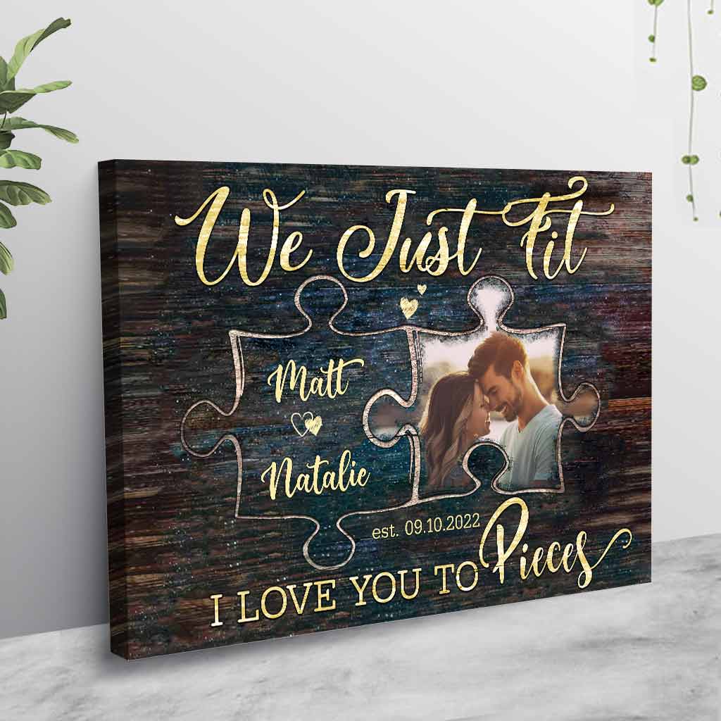 We Just Fit - Personalized Couple Poster