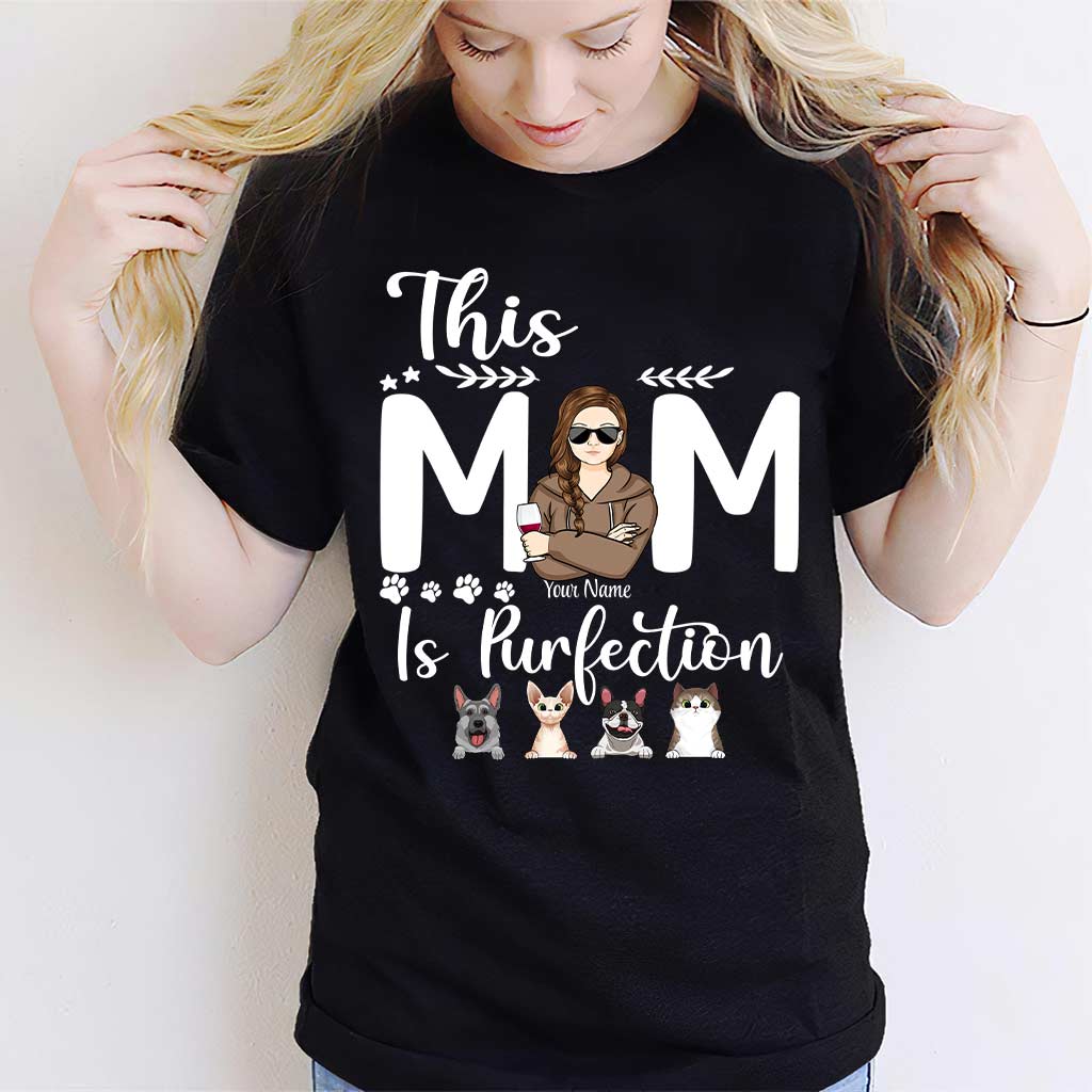 This Mom Is Purfection - Personalized Mother's Day Dog T-shirt and Hoodie