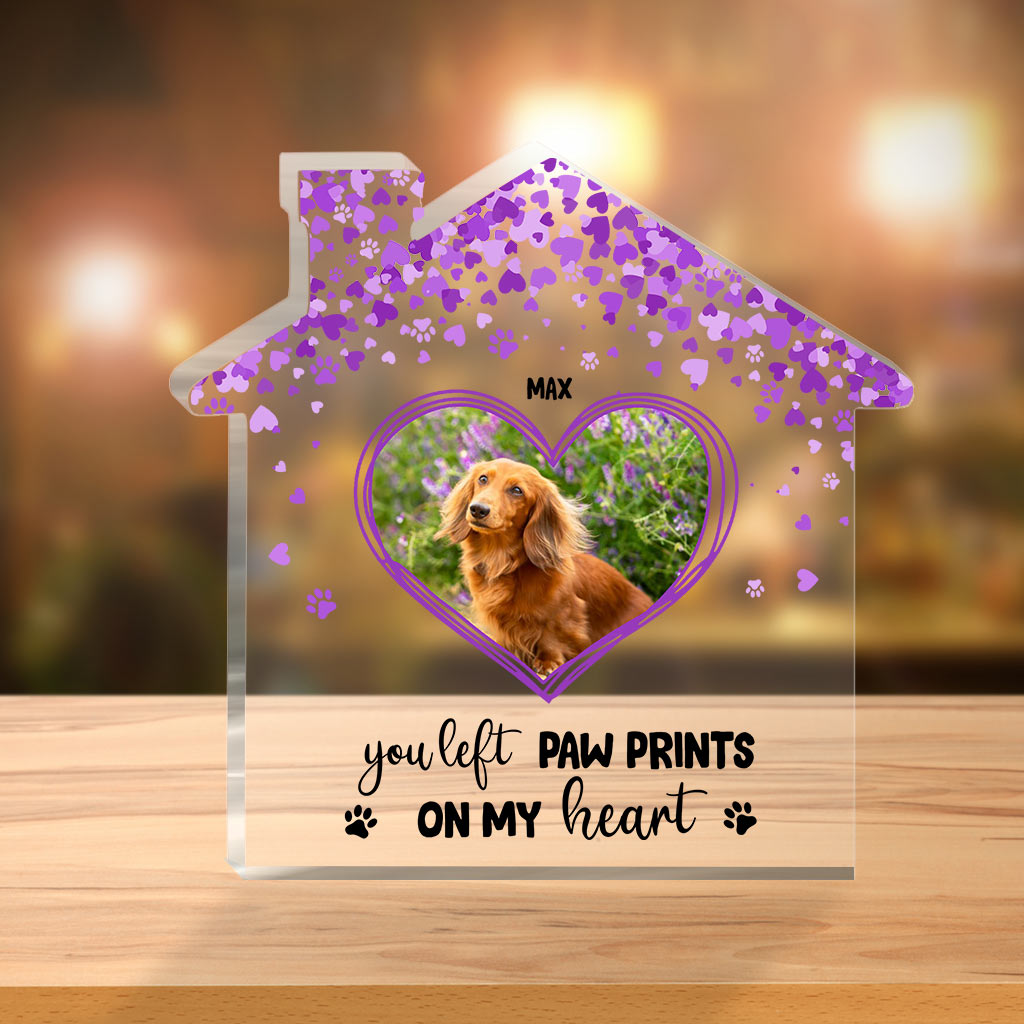 Forever In My Heart - Personalized Dog Custom Shaped Acrylic Plaque