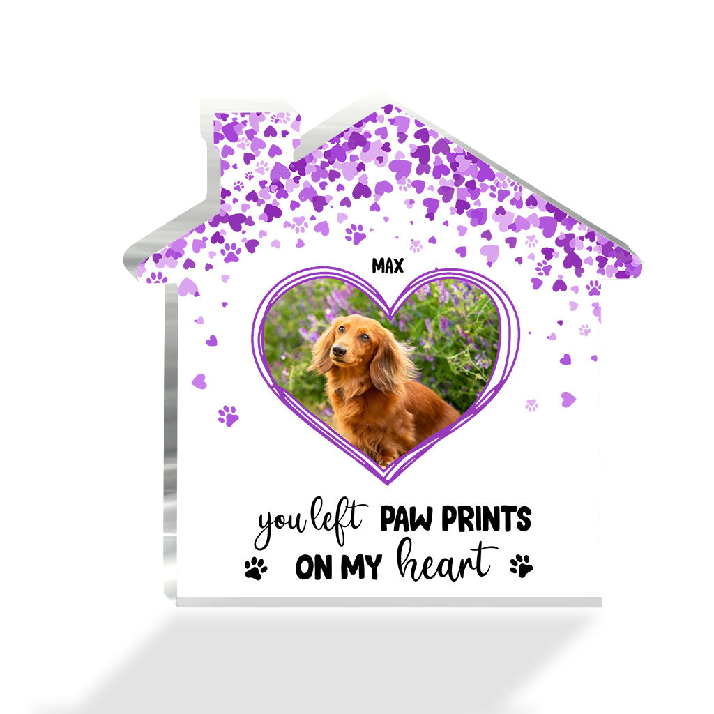 Forever In My Heart - Personalized Dog Custom Shaped Acrylic Plaque