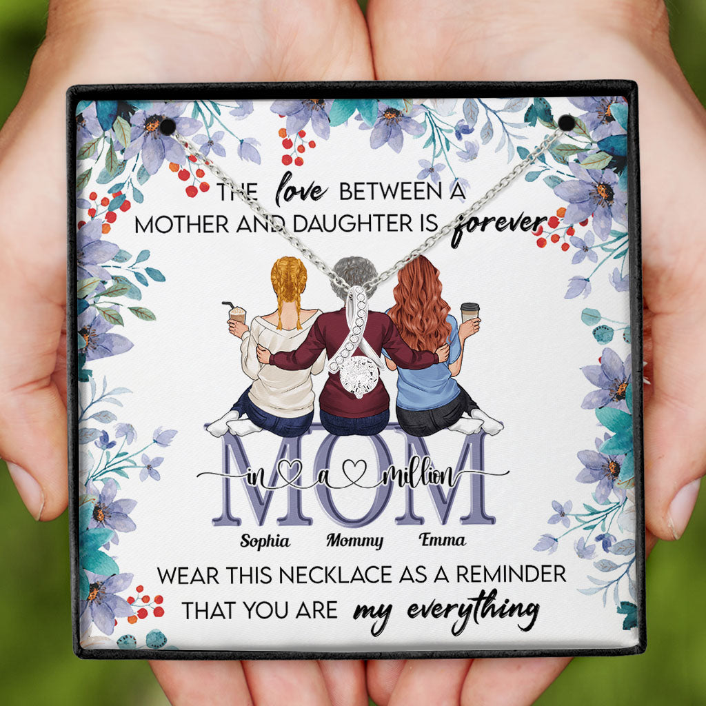 Mom In A Million Mother Daughter Forever - Personalized Mother Necklace