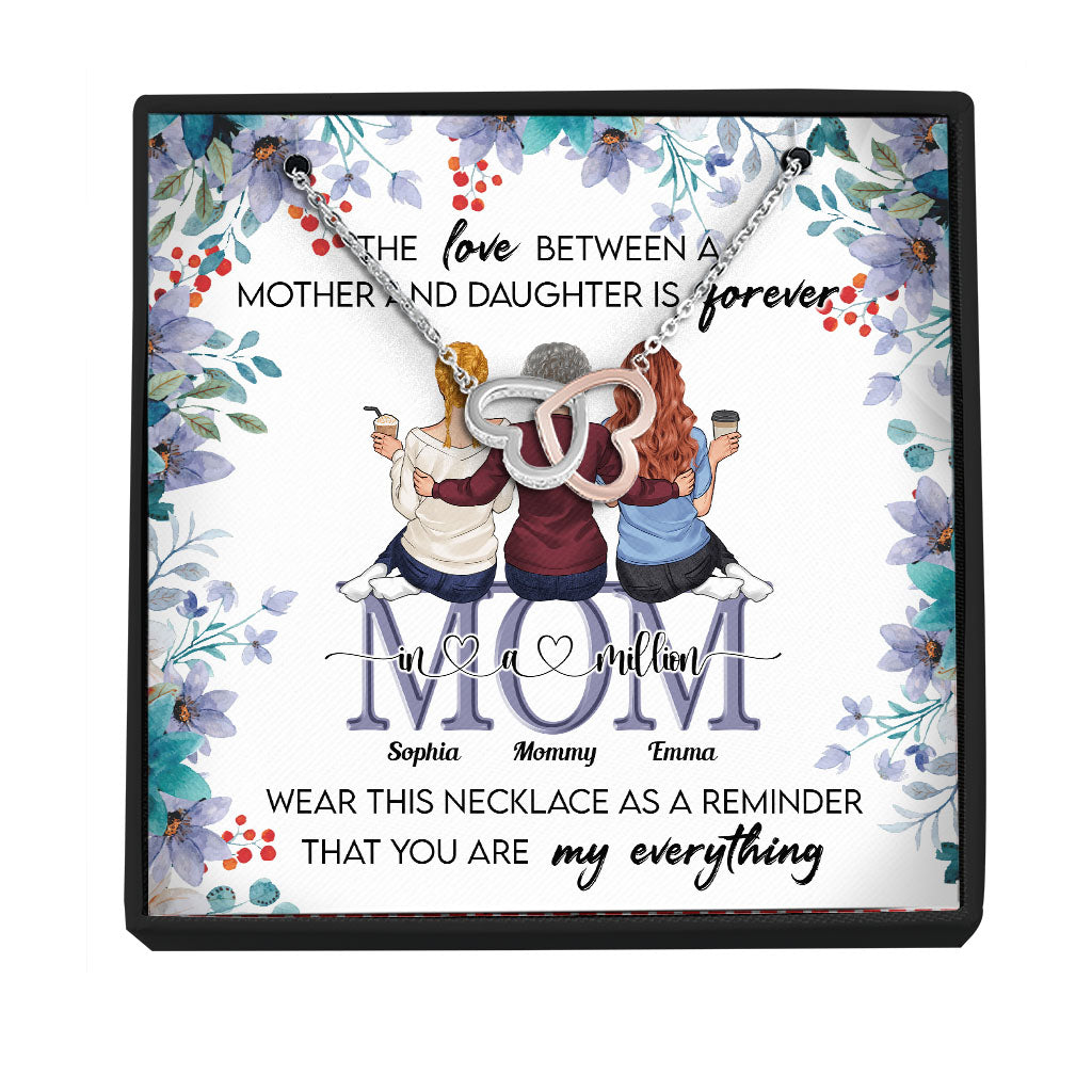 Mom In A Million Mother Daughter Forever - Personalized Mother Necklace