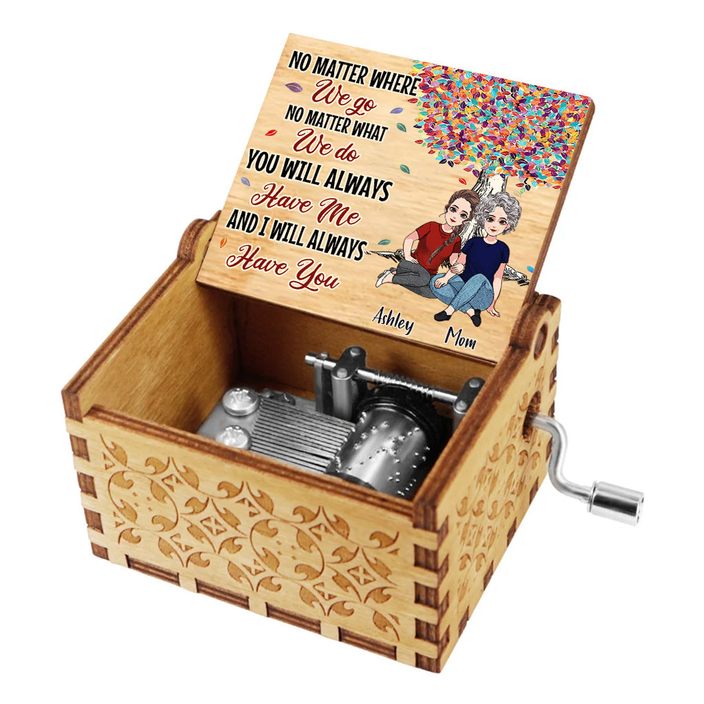 To The World - Personalized Mother's Day Mother Hand Crank Music Box