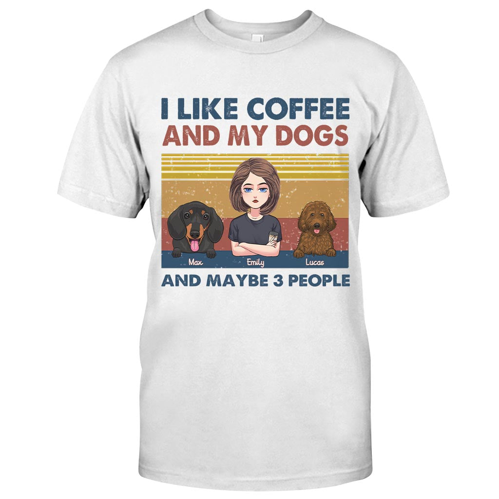 I Like Coffee And My Dog - Dog gift for cat lover - Personalized T-shirt And Hoodie