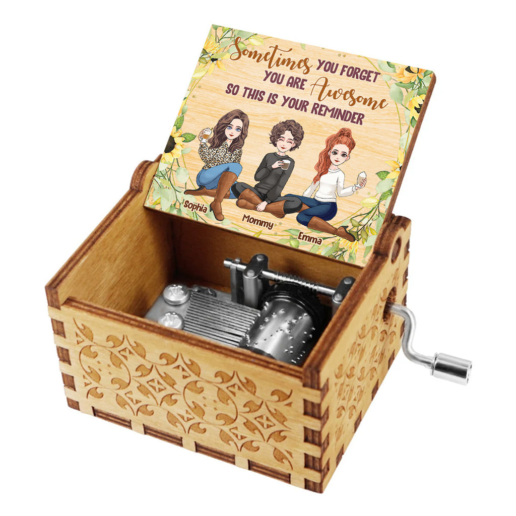 Sometimes You Forget - Personalized Mother's Day Mother Hand Crank Music Box