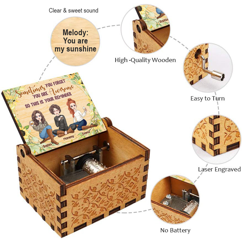 Sometimes You Forget - Personalized Mother's Day Mother Hand Crank Music Box