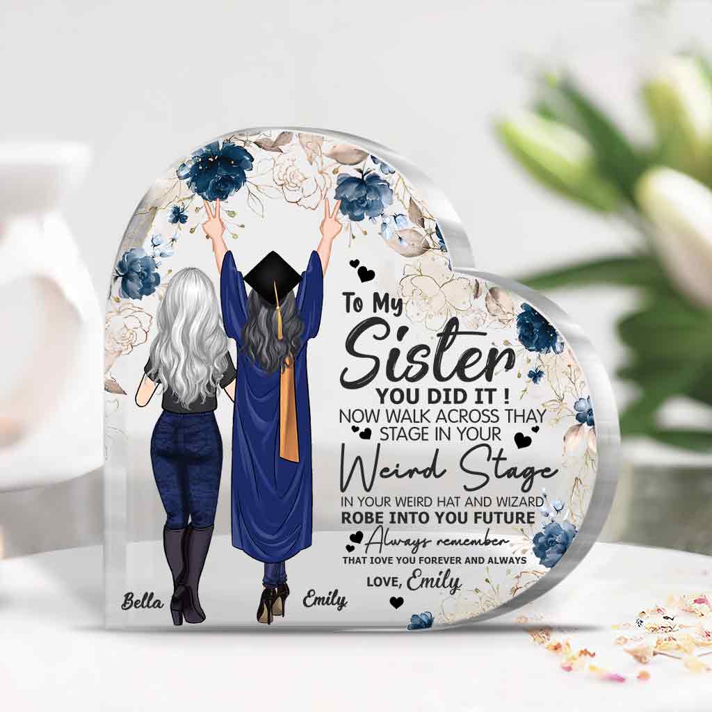 You Did It - Graduation gift for daughter, sister - Personalized Custom Shaped Acrylic Plaque