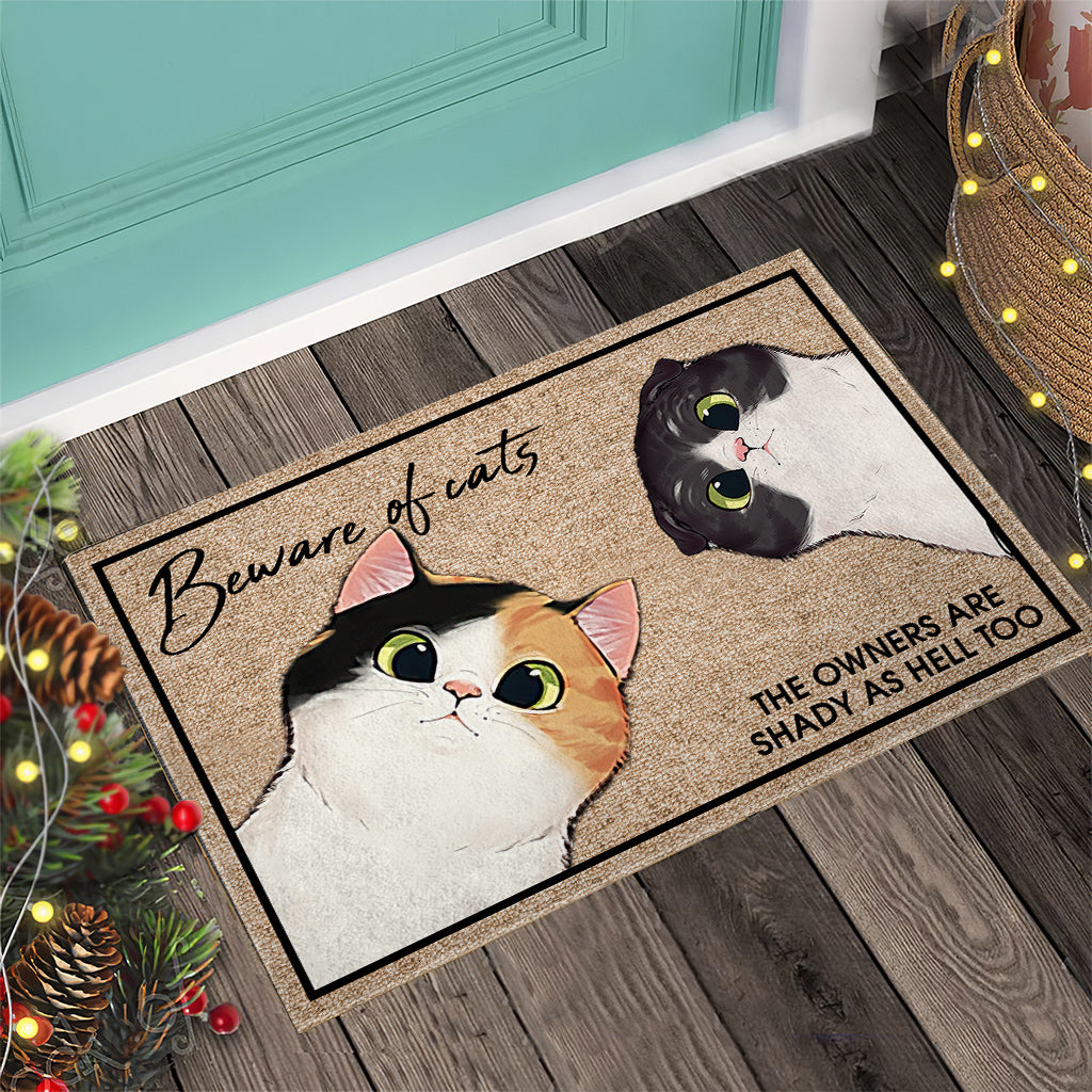 Beware - Personalized Cat Doormat