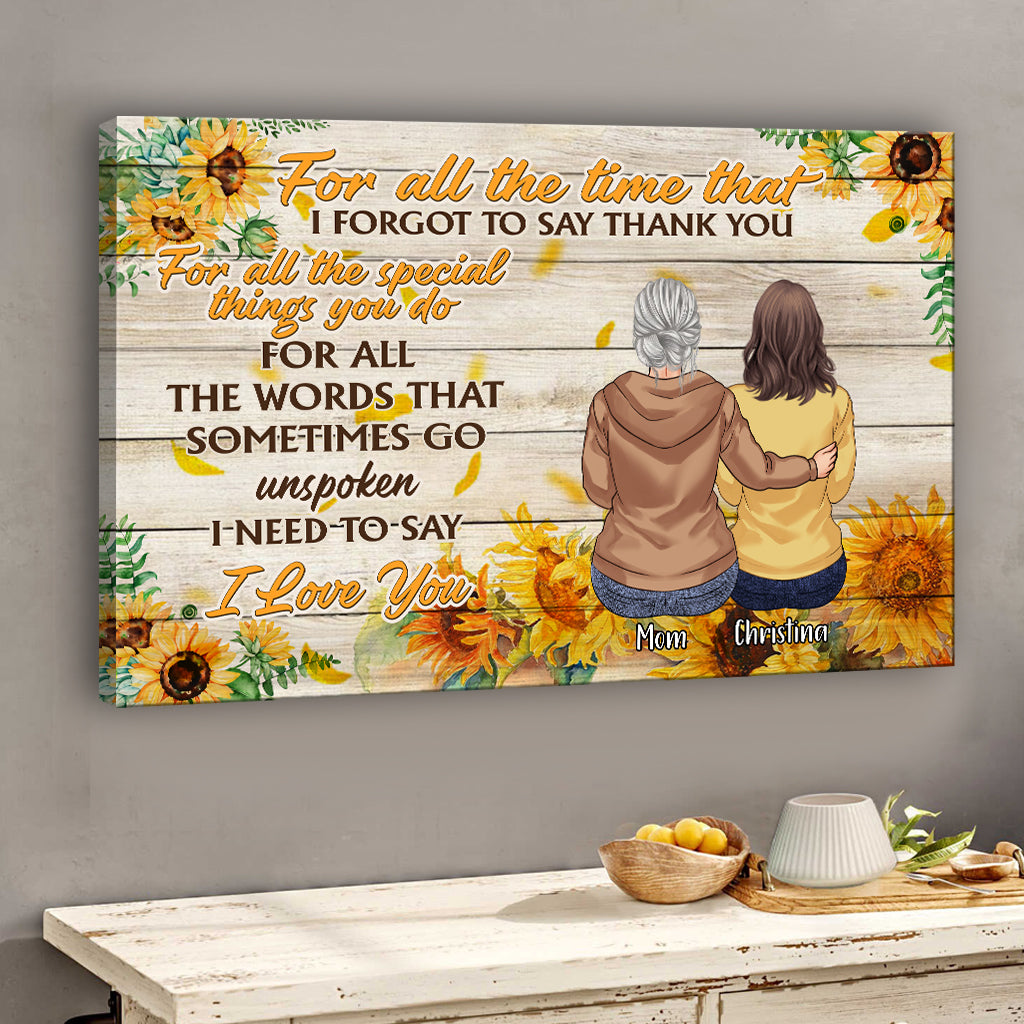 For All The Time - Personalized Mother's Day Mother Canvas And Poster