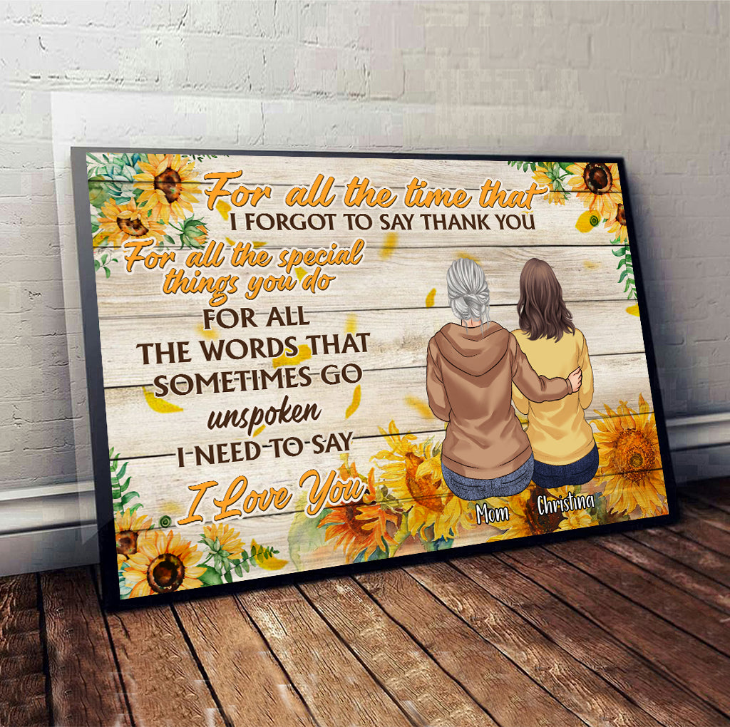 For All The Time - Personalized Mother's Day Mother Canvas And Poster