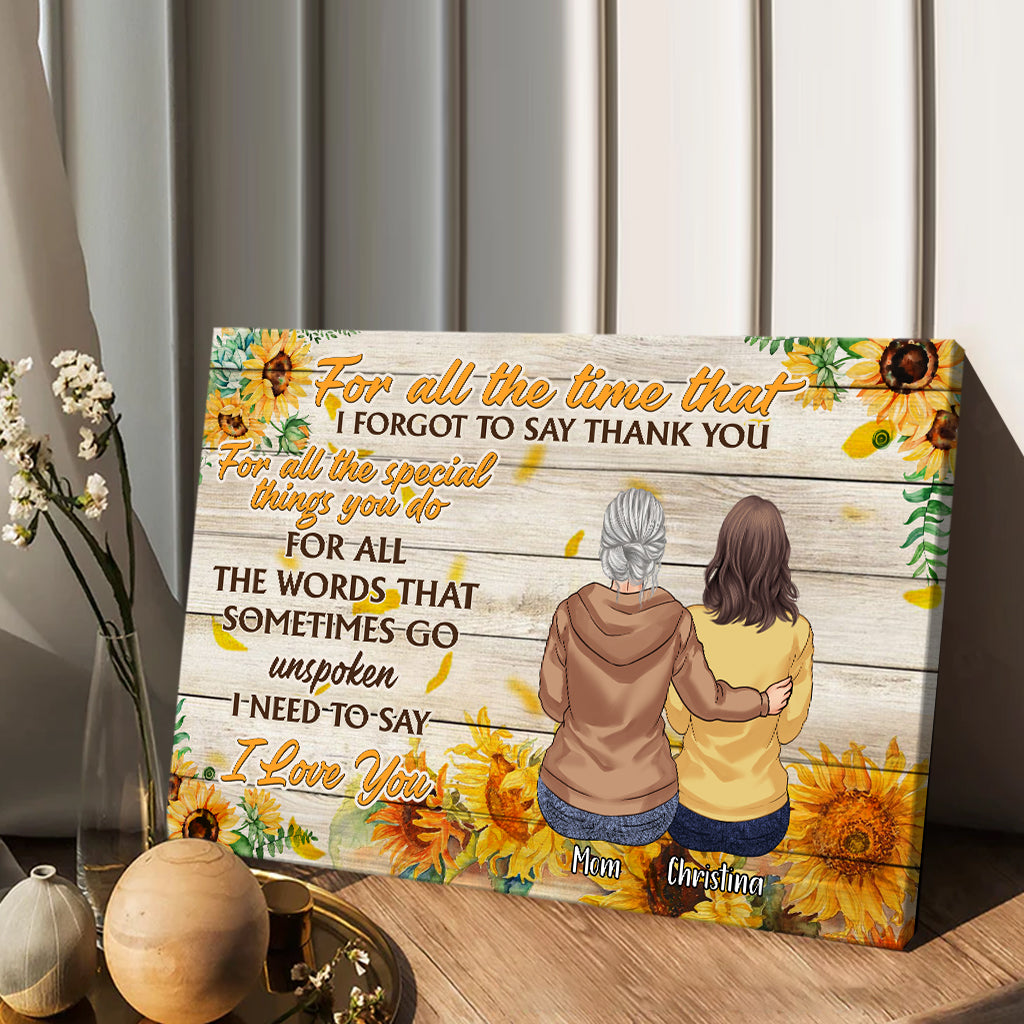 For All The Time - Personalized Mother's Day Mother Canvas And Poster