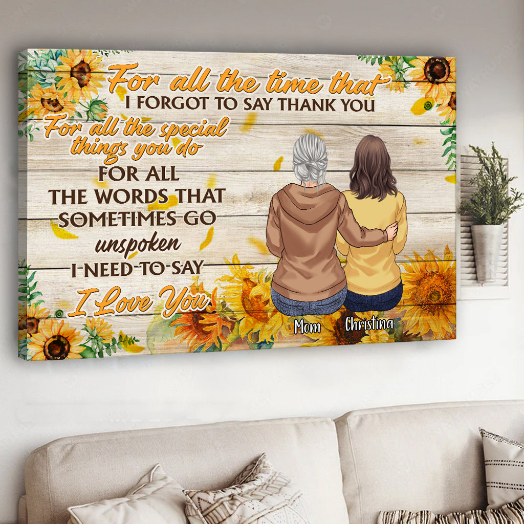 For All The Time - Personalized Mother's Day Mother Canvas And Poster