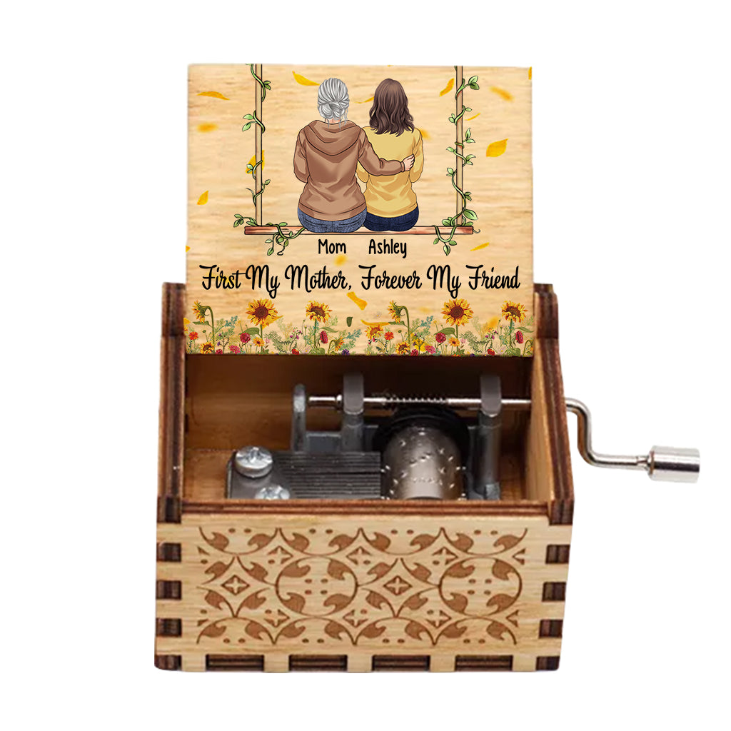 First My Mother - Personalized Mother's day Mother Hand Crank Music Box