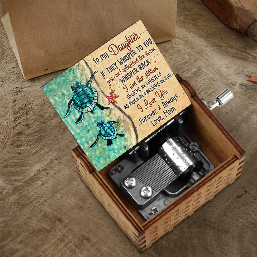 To My Daughter - Personalized Mother's Day Mother Hand Crank Music Box