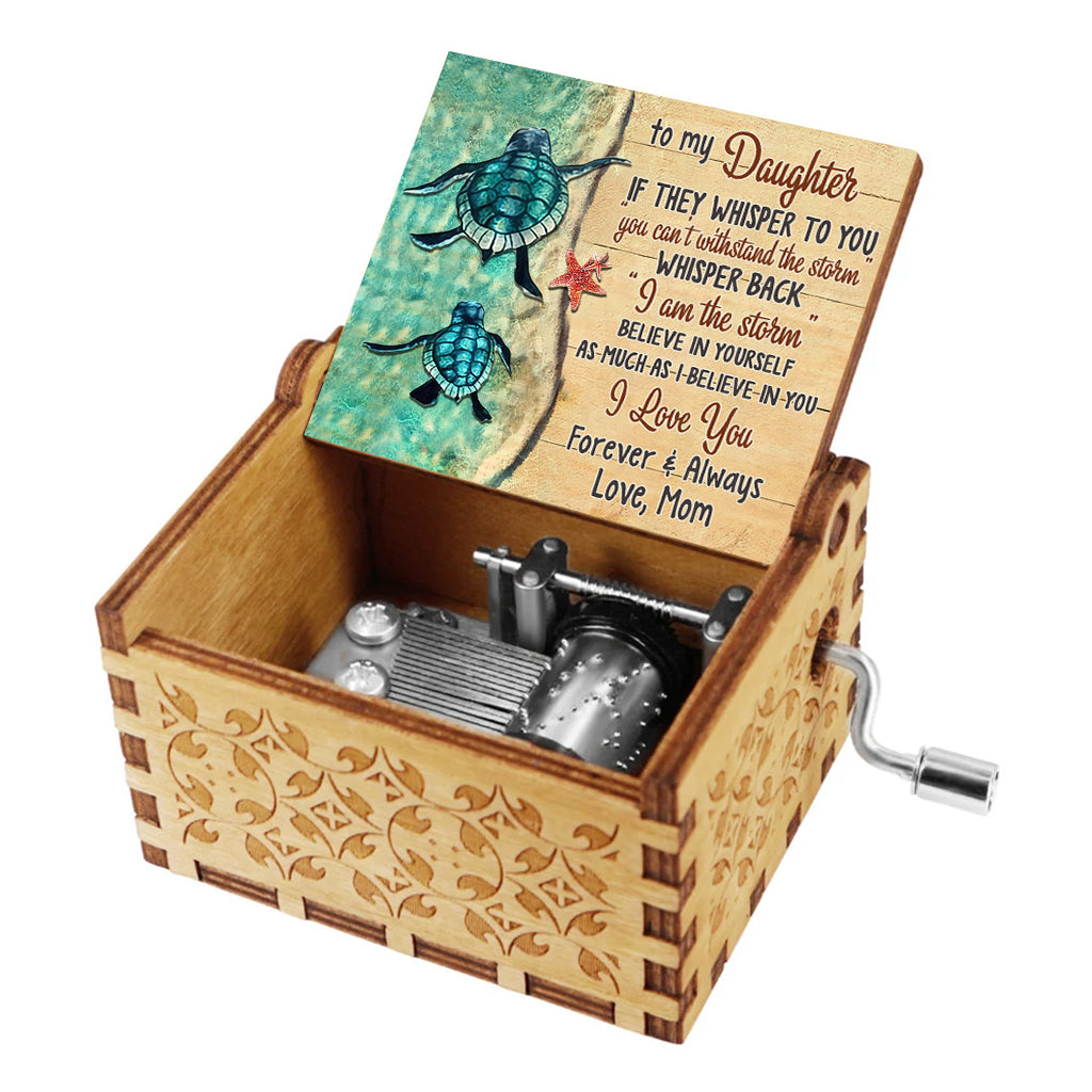 To My Daughter - Personalized Mother's Day Mother Hand Crank Music Box