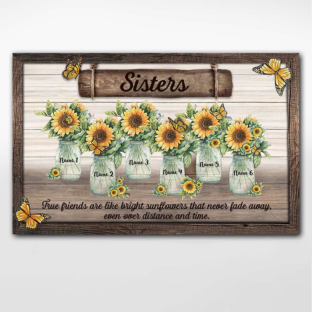 Sunflower Friendship - Personalized Bestie Poster