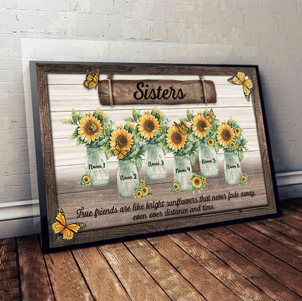 Sunflower Friendship - Personalized Bestie Poster