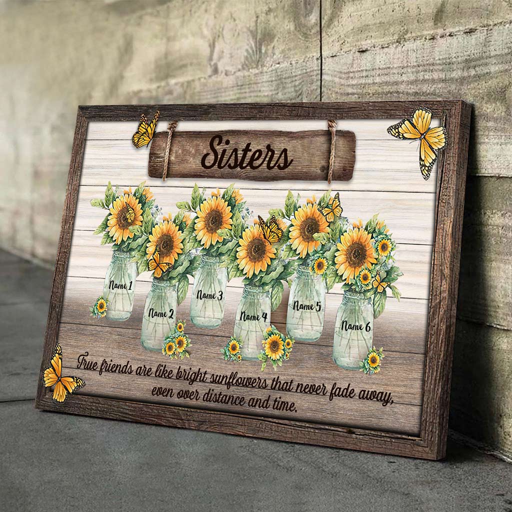 Sunflower Friendship - Personalized Bestie Poster