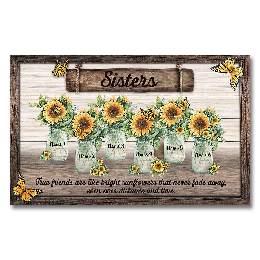 Sunflower Friendship - Personalized Bestie Poster