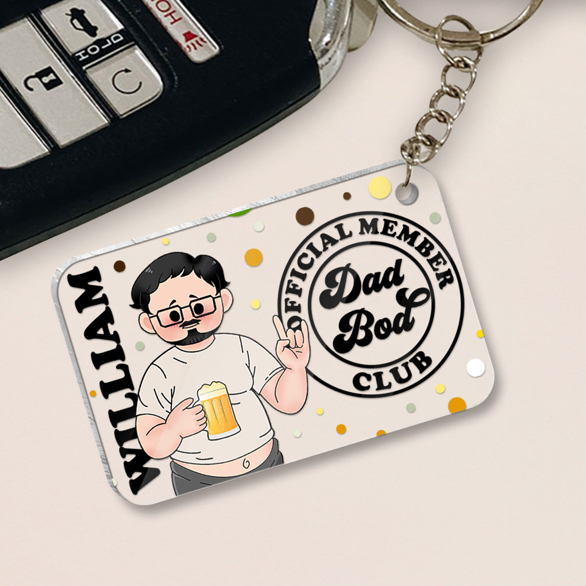 Official Member - Personalized Father Transparent Keychain