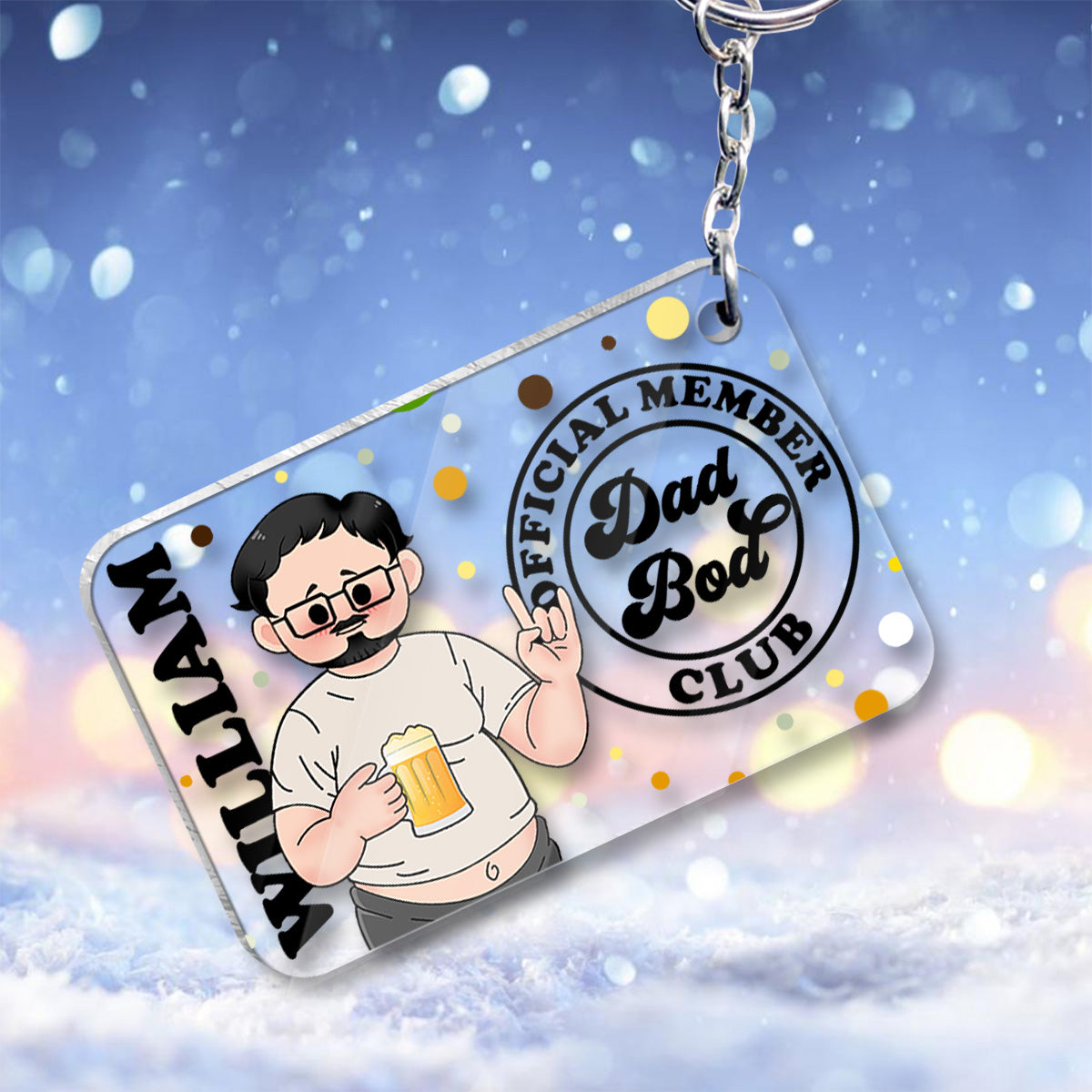 Official Member - Personalized Father Transparent Keychain