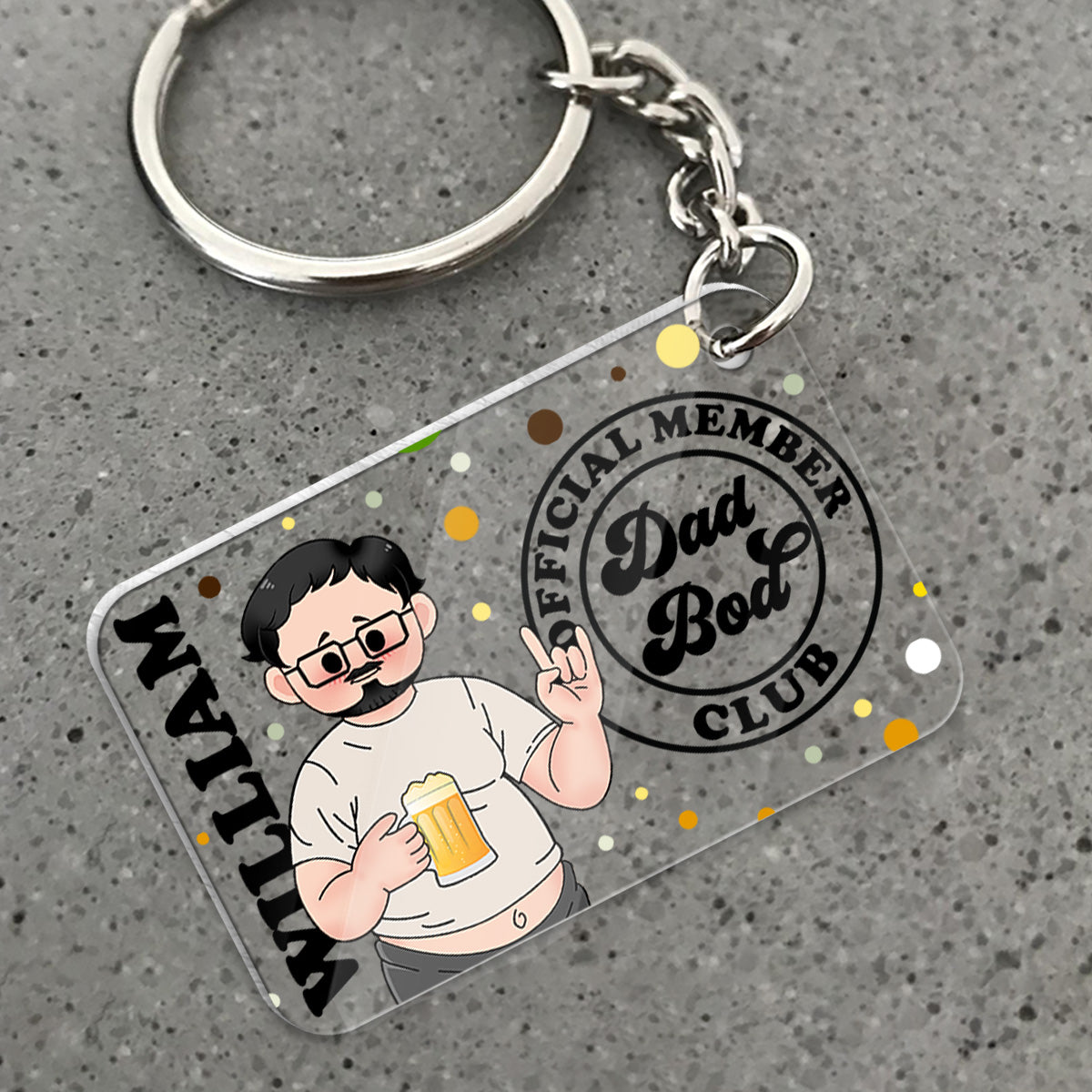 Official Member - Personalized Father Transparent Keychain