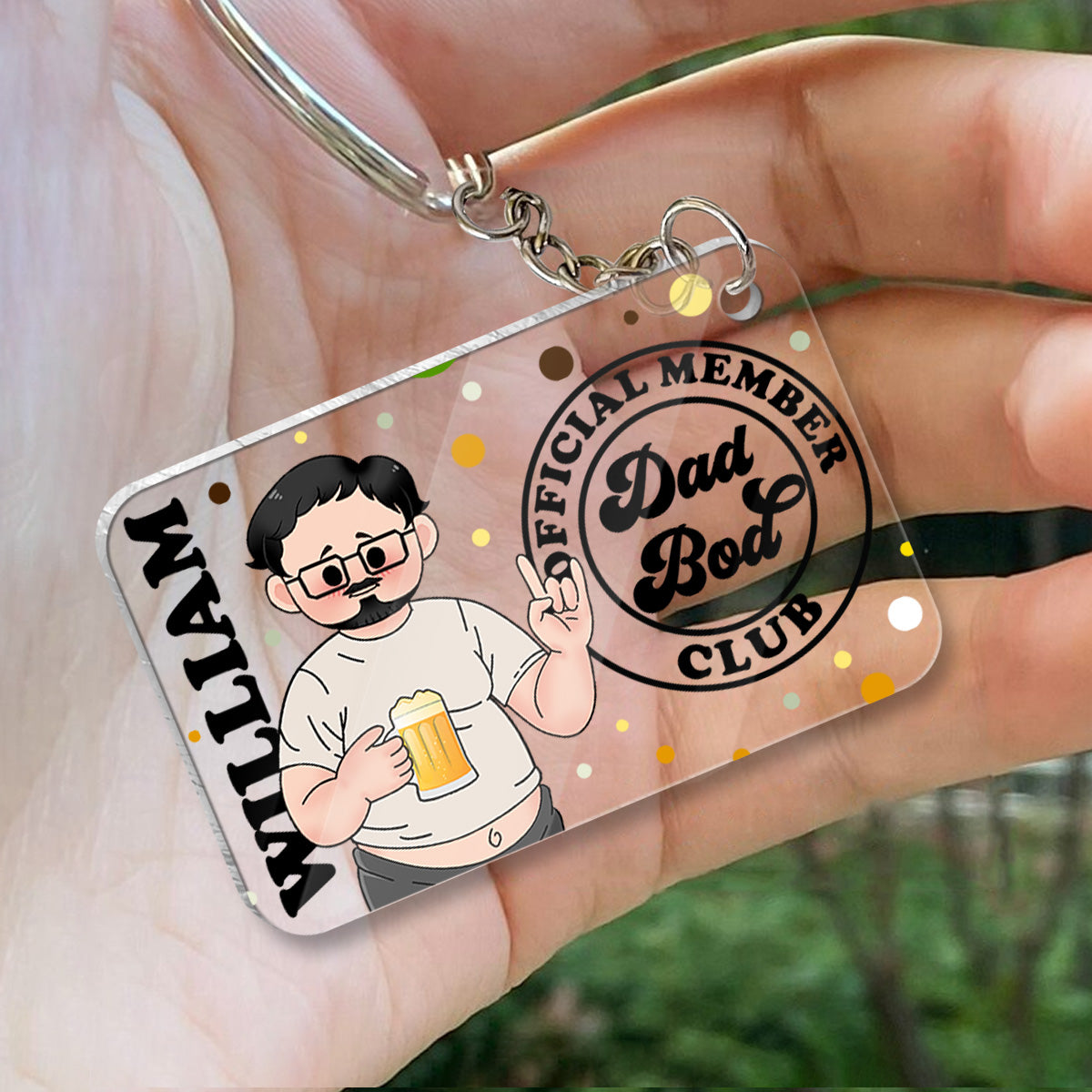 Official Member - Personalized Father Transparent Keychain