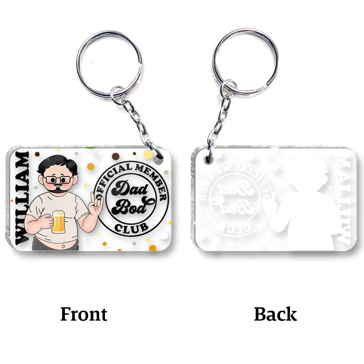 Official Member - Personalized Father Transparent Keychain