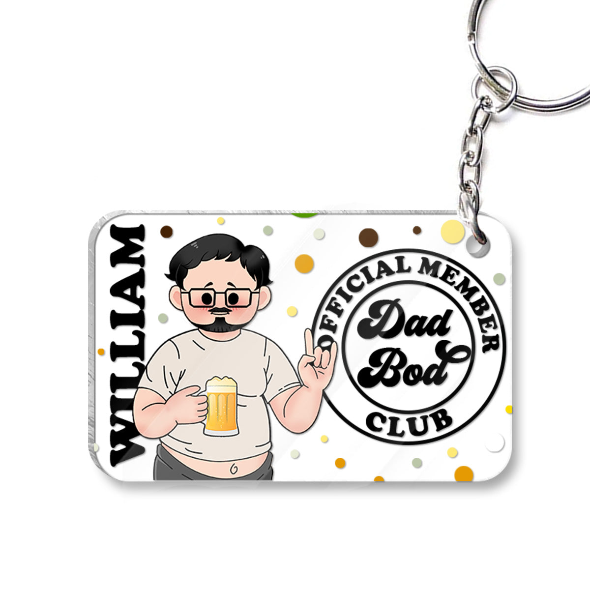 Official Member - Personalized Father Transparent Keychain