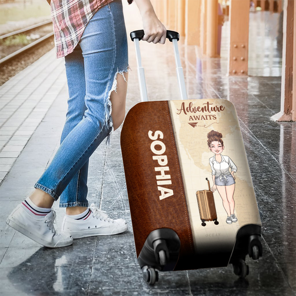 Adventure Awaits - Personalized Travelling Luggage Cover