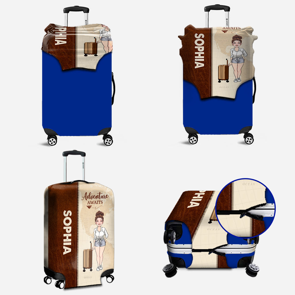 Adventure Awaits - Personalized Travelling Luggage Cover