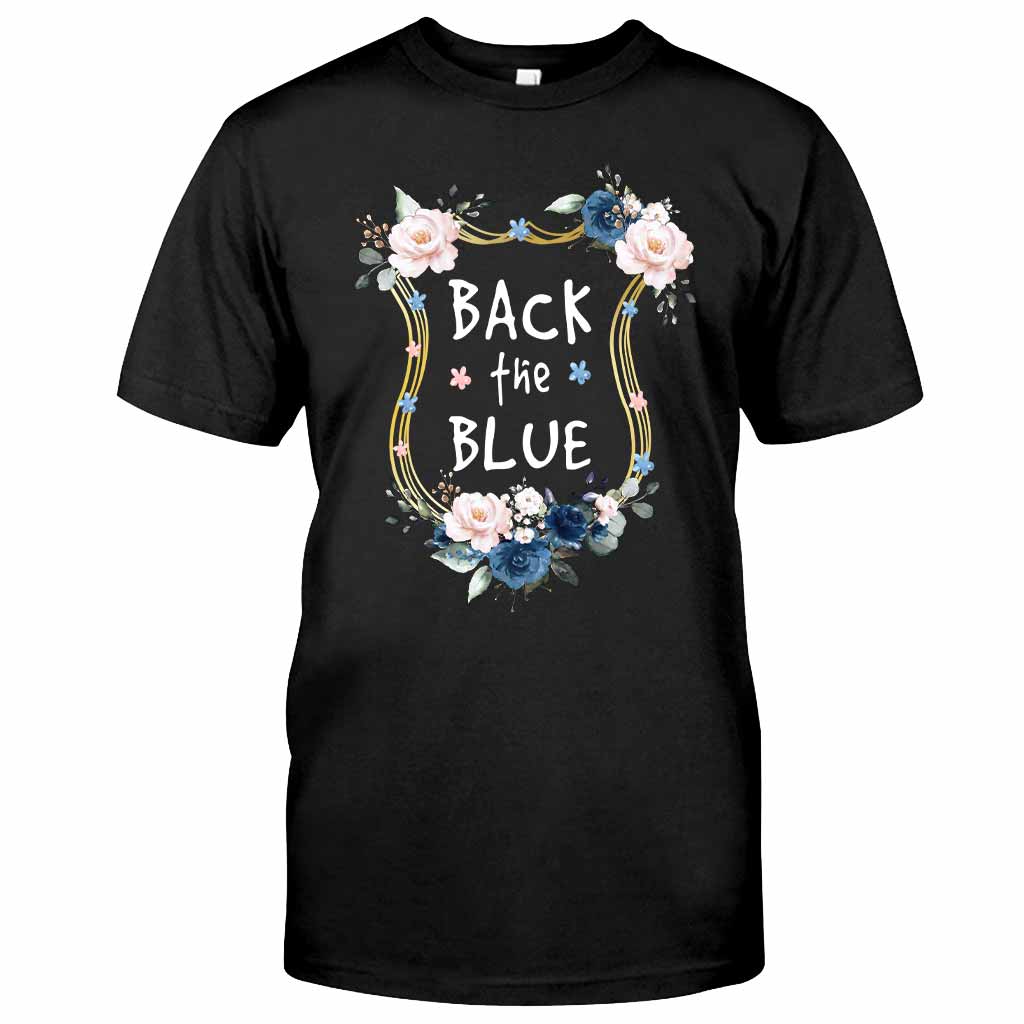 Floral Police Badge - Police Officer T-shirt And Hoodie 062021