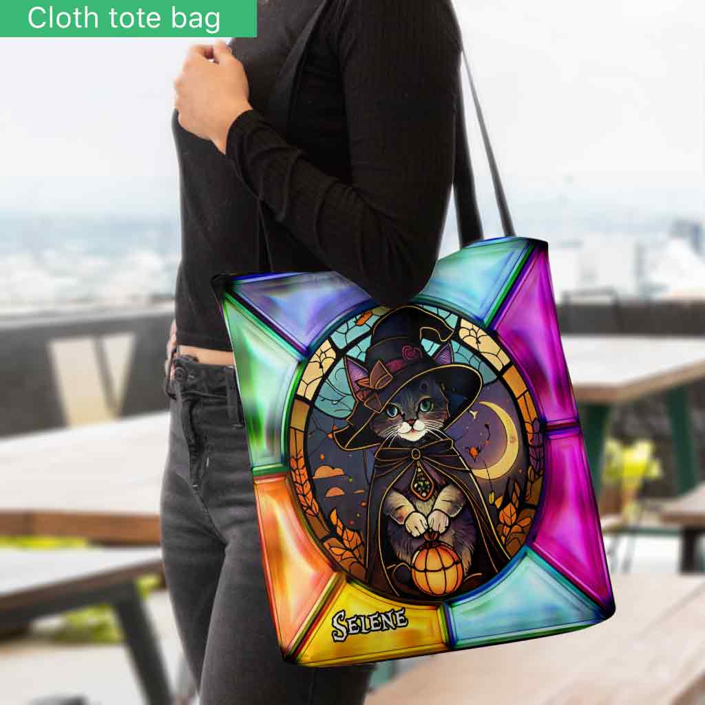 Hello Darkness My Old Friend - Personalized Black Cat Tote Bag