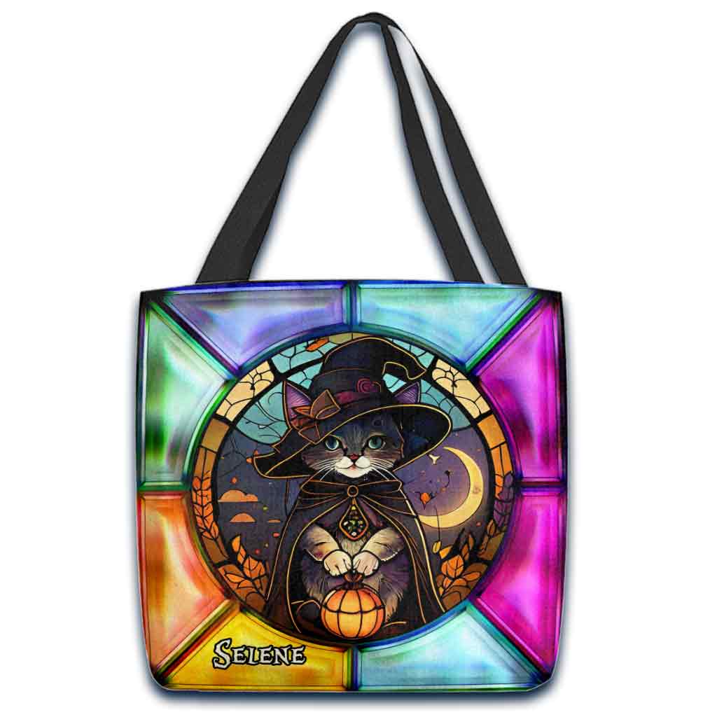 Hello Darkness My Old Friend - Personalized Black Cat Tote Bag