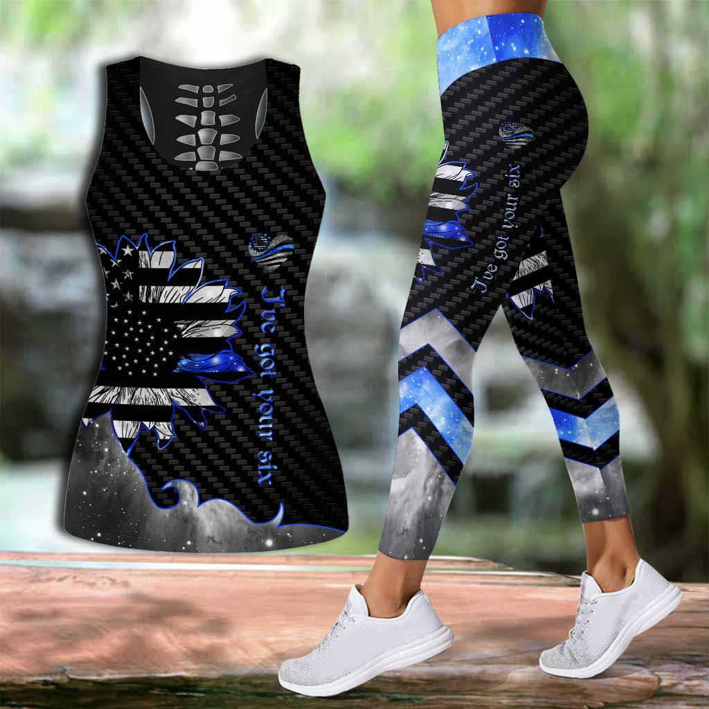 Discover I've Got Your Six - Police Officer Leggings And Hollow Tank Top