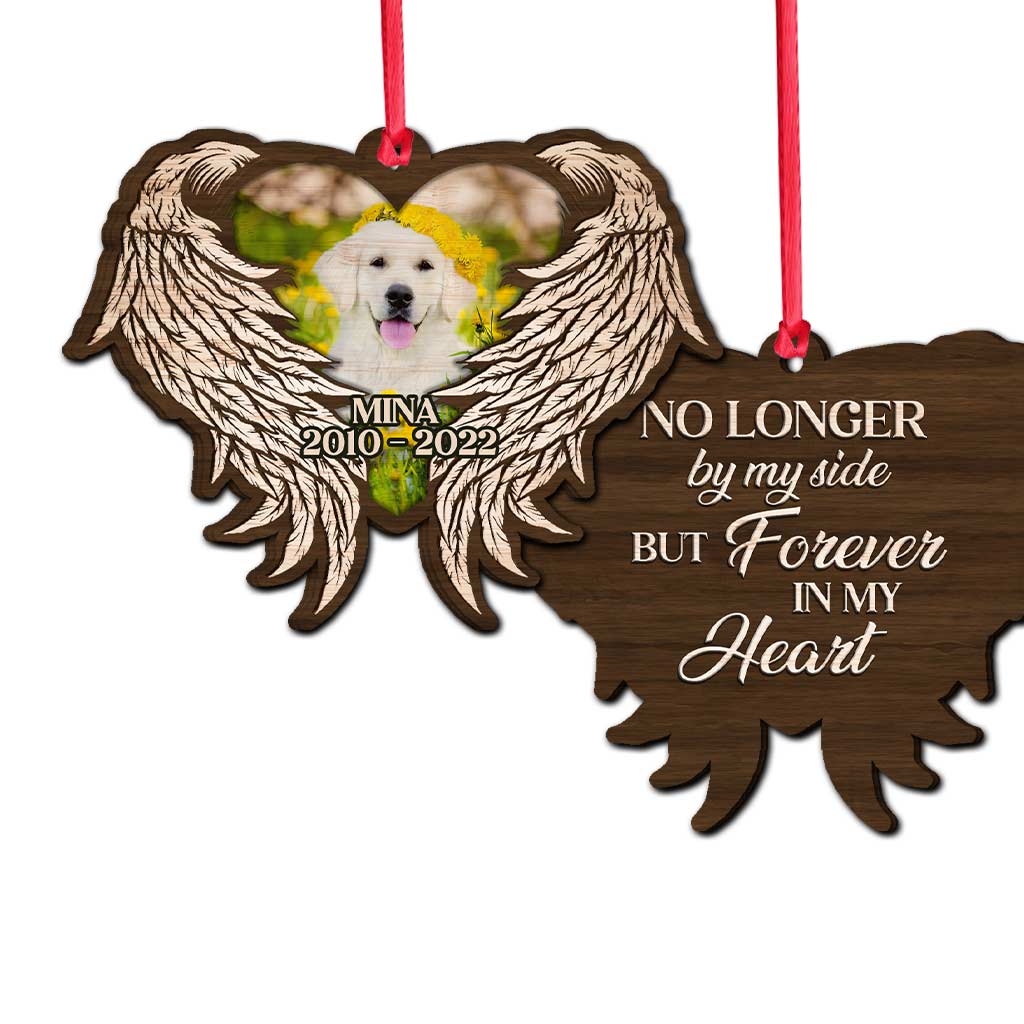 No Longer By My Side - Personalized Christmas Dog Ornament (Printed On Both Sides)