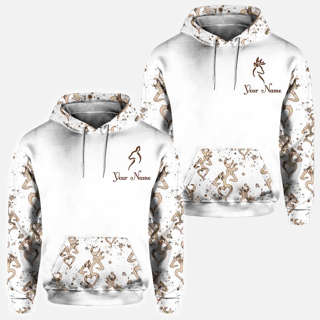 Discover His Doe Her Buck - Personalized Couple Hunting All Over 3D Hoodie