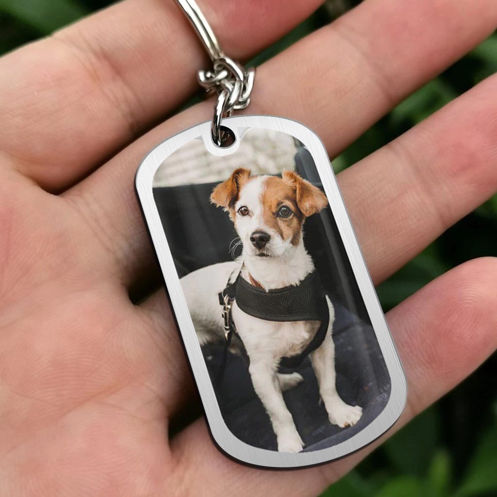 Once By My Side - Personalized Dog Stainless Steel Keychain