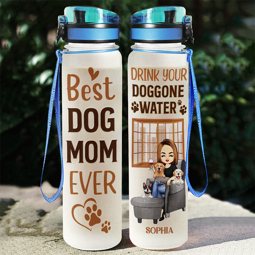 Drink Your Doggone Water - Personalized Dog Water Tracker Bottle