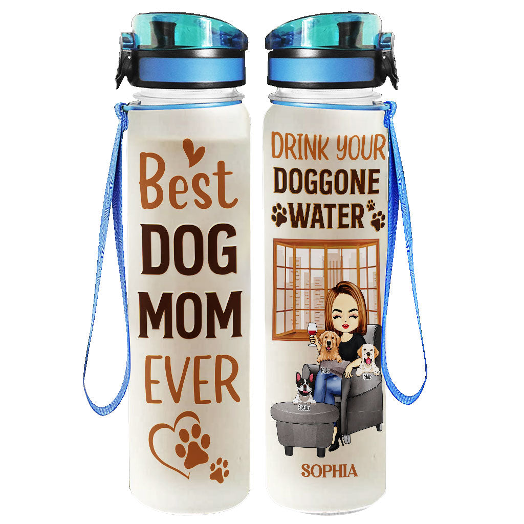 Drink Your Doggone Water - Personalized Dog Water Tracker Bottle