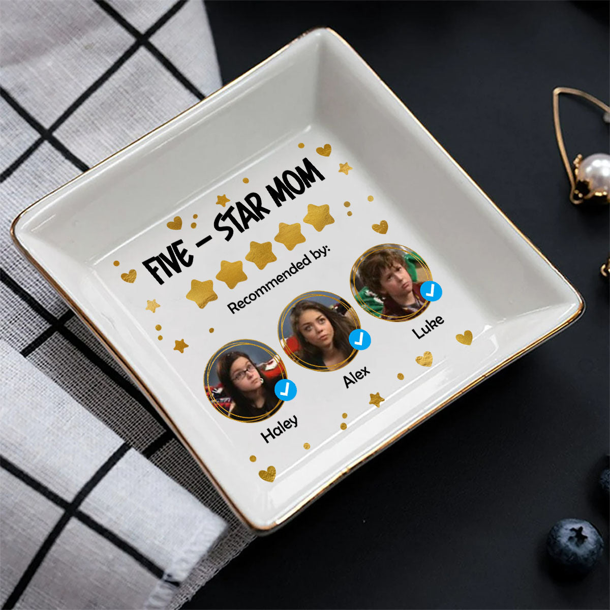 Five-Star Mom - Personalized Mother's Day Mother Jewelry Dish