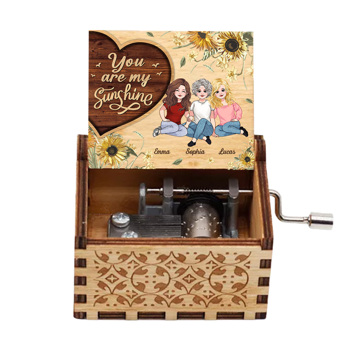 How Much You Mean - Gift for mom, grandma - Personalized Hand Crank Music Box