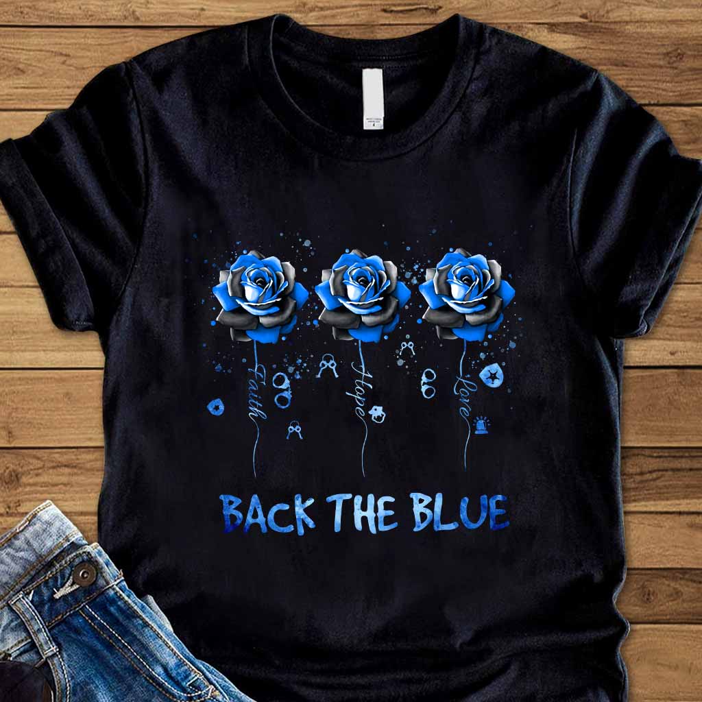 Blue Roses - Police Officer T-shirt And Hoodie 062021