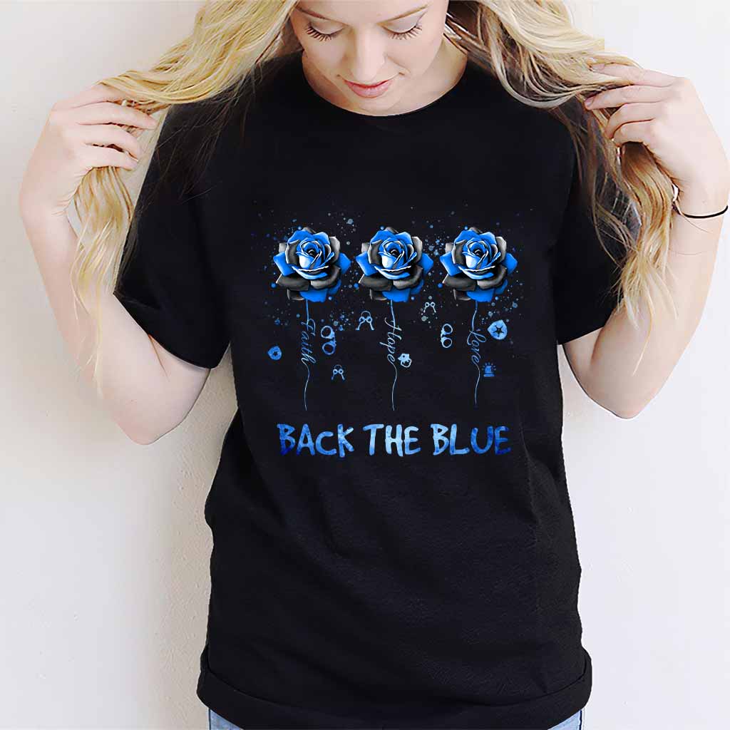 Blue Roses - Police Officer T-shirt And Hoodie 062021