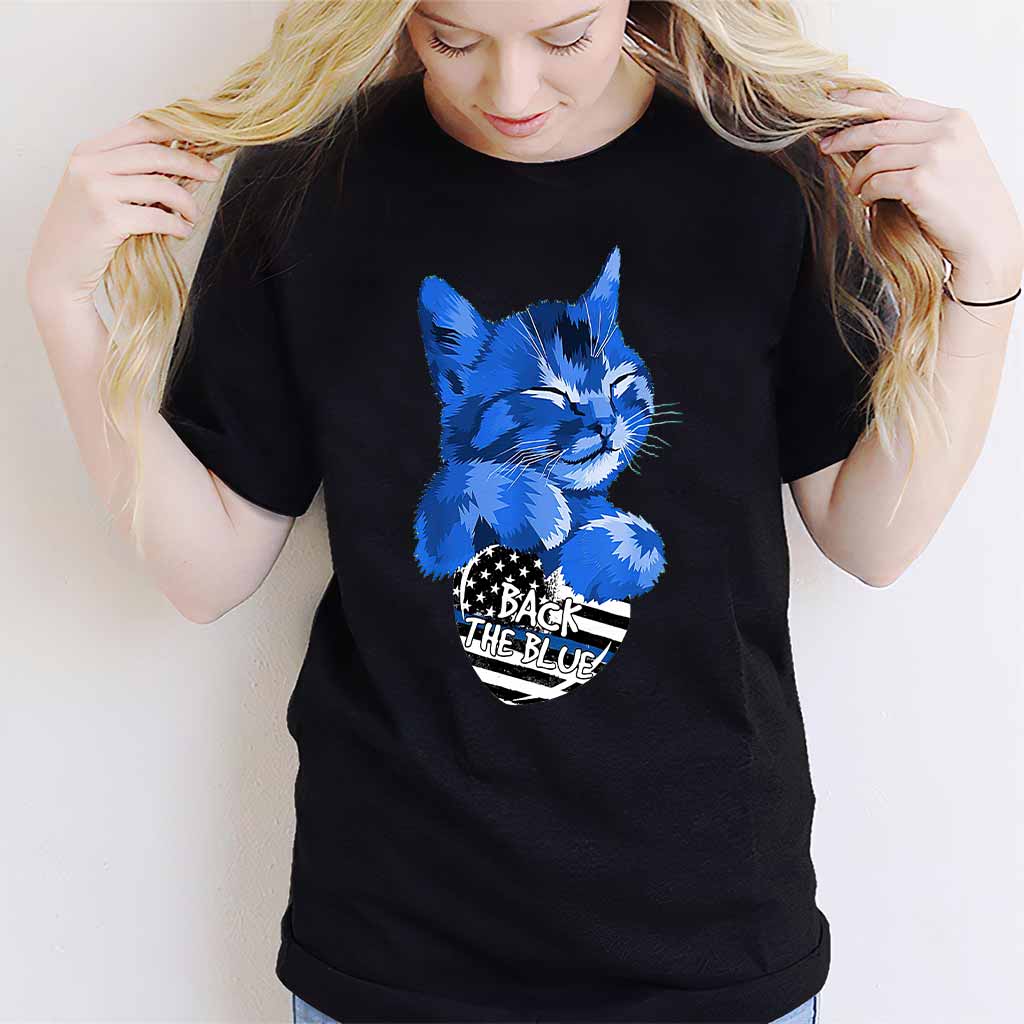 Blue Cat - Police Officer T-shirt And Hoodie 062021